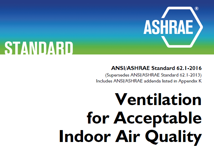 استاندارد ANSI/ASHRAE Standard 62.1-2016